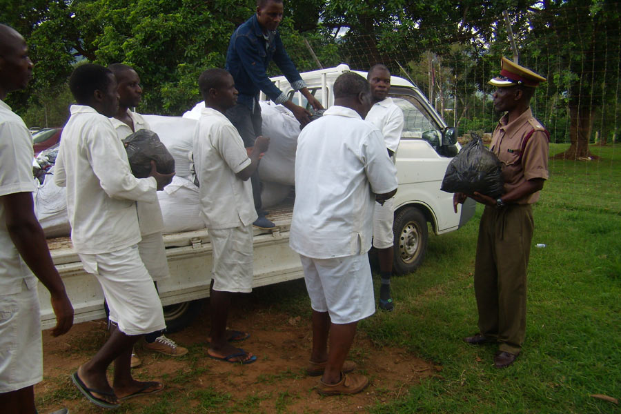 Inmates Receive Packs Of Clothes