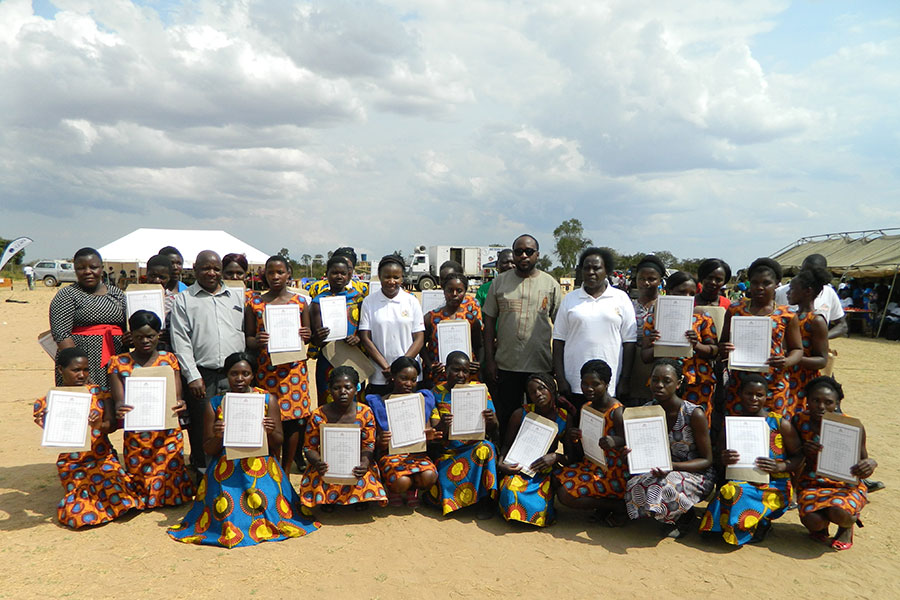 Tailoting Students Awarded Certificates By TEVETA Pose In A Group Photo