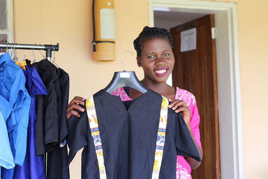 Tailoring student showcases products made during training