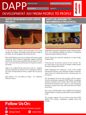DAPP Malawi January 2024  Newsletter