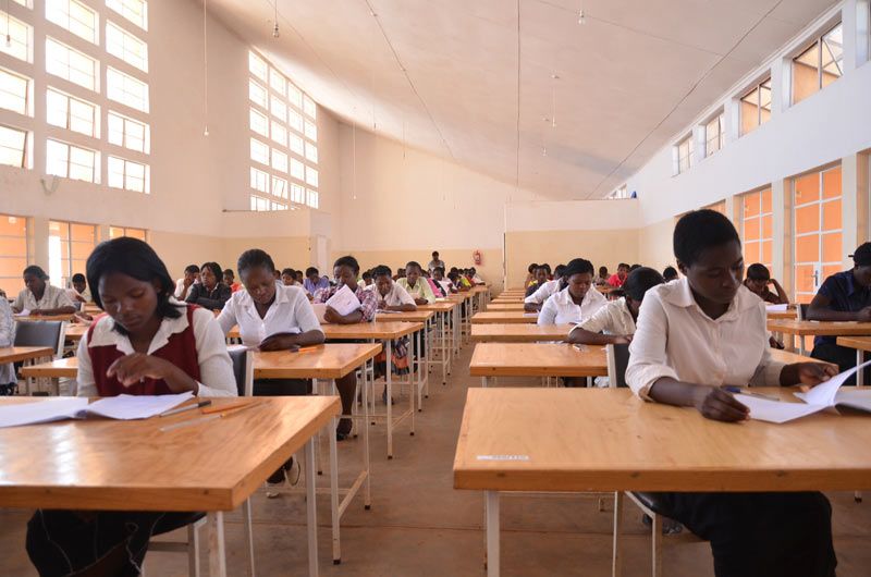 Students at its final exam