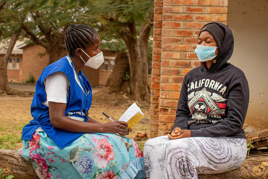 Health Community worker doing home visits Health Community worker doing home visits